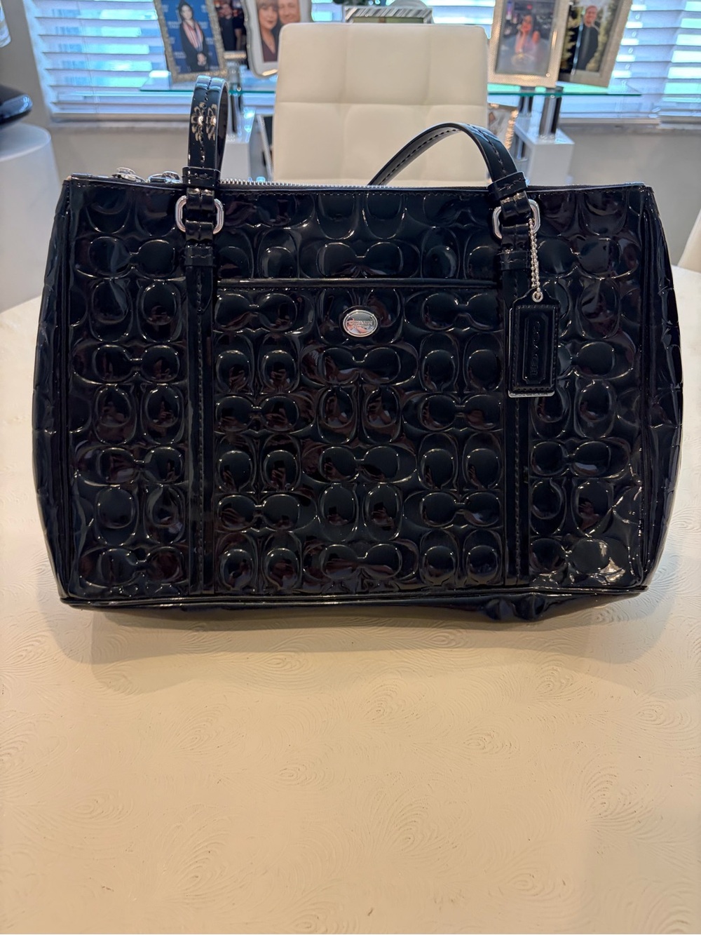 Coach - Patent leather glossy shoulder bag